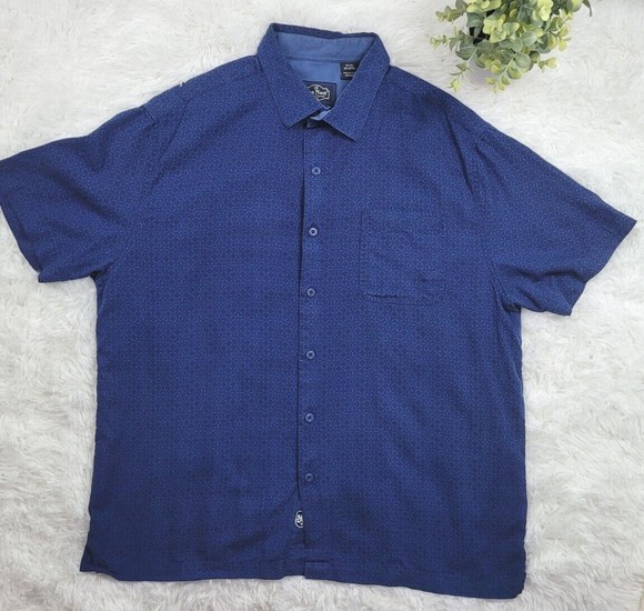 [389] Nat Nast Blue Collared Shirt - Picture 1 of 8